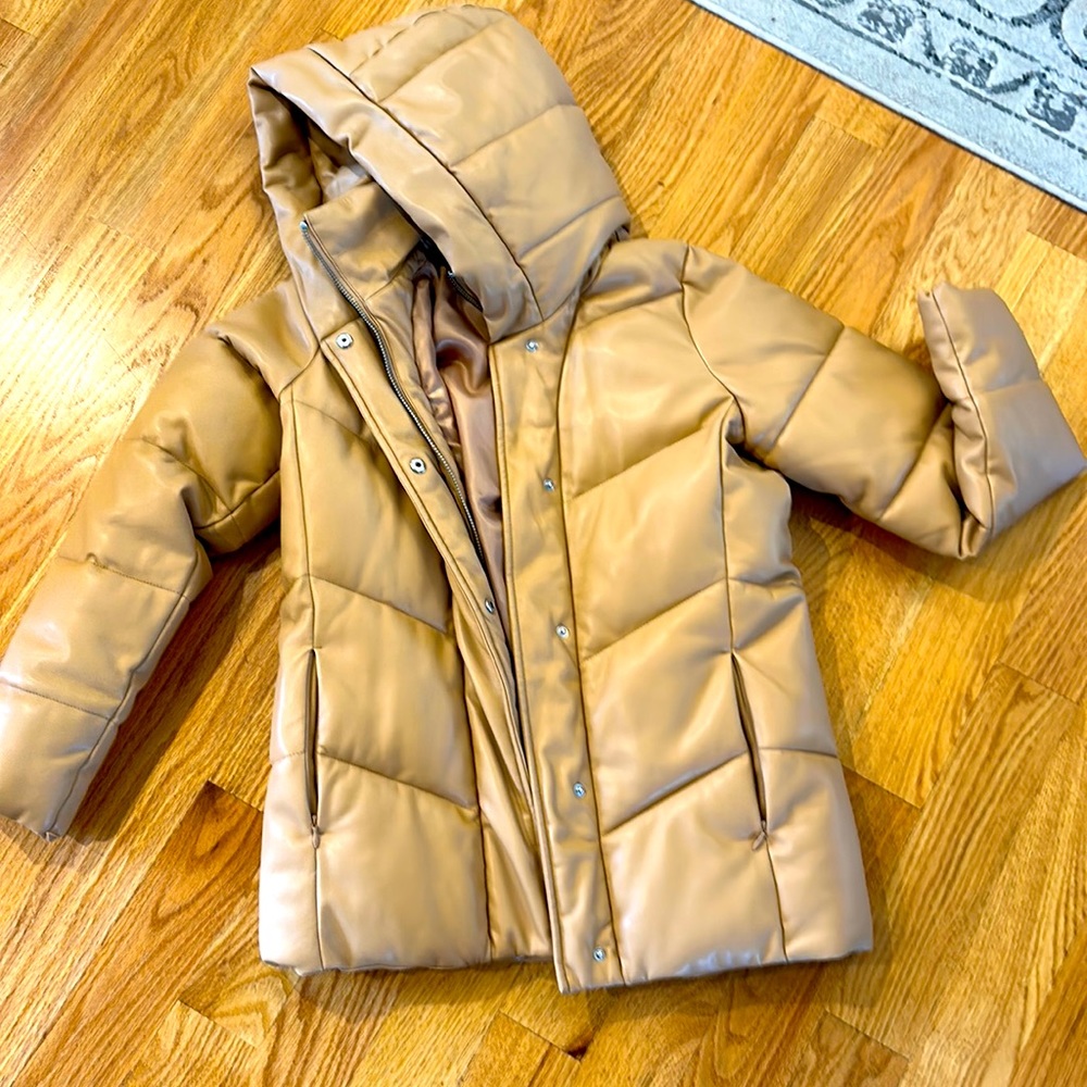 Beautiful vegan leather winter coat